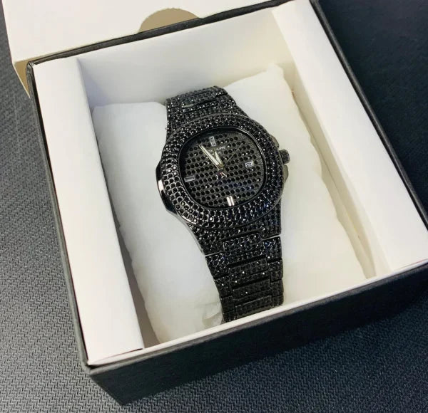 Black Stone Luxury Watch