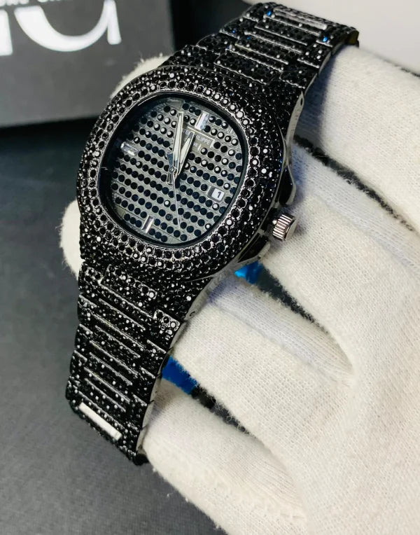 Black Stone Luxury Watch